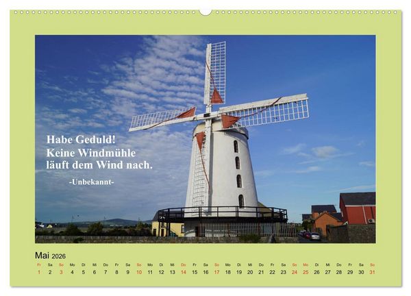 Produktbild: Lebensweisheiten mit Bildern unterlegt (Wandkalender 2026 DIN A2 quer), CALVENDO Monatskalender