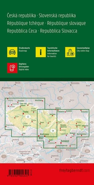 Produktbild: freytag & berndt Stra&szlig;enkarte Tschechische - Slowakische Republik 1:400.000