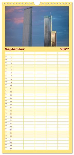 Produktbild: Familienplaner 2027 - Rotterdam - Die heimliche Hauptstadt der Niederlande mit 5 Spalten (Wandkalender, 21 x 45 cm) CALVENDO