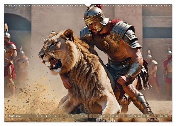 Produktbild: Gladiatoren - ein Leben f&uuml;r den Kampf (Wandkalender 2026 DIN A2 quer), CALVENDO Monatskalender