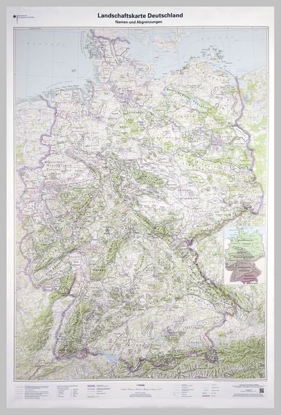 Produktbild: Poster Landschaftskte Deutschland 1:750 000 ohne Best&auml;bung