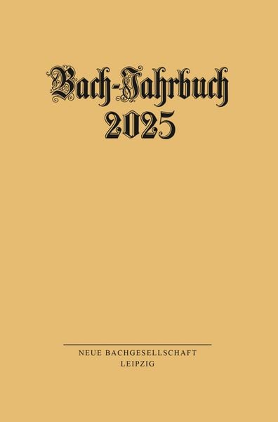 Produktbild: Bach-Jahrbuch 2025