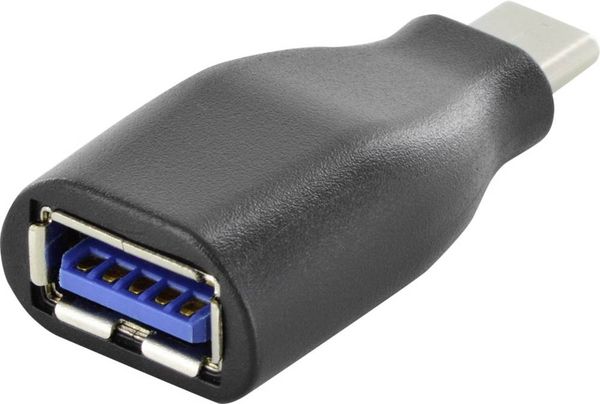 Ansmann USB 3.2 Gen 1 (USB 3.0) Adapter [1x USB-C® Stecker - 1x USB 3.2 Gen 1 Buchse A (USB 3.0)] AK-300506-000-S