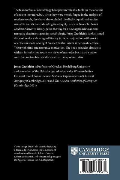 Produktbild: Ancient Greek Texts and Modern Narrative Theory