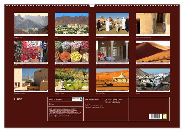 Produktbild: Oman (Wandkalender 2026 DIN A2 quer), CALVENDO Monatskalender