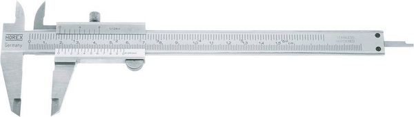 Produktbild: Taschenmessschieber 150 mm Feststellschraube 32430 Messbereich 150 mm Ablesung 0,05 / 1/128 mm/inch Schnabell&auml;nge 40 mm
