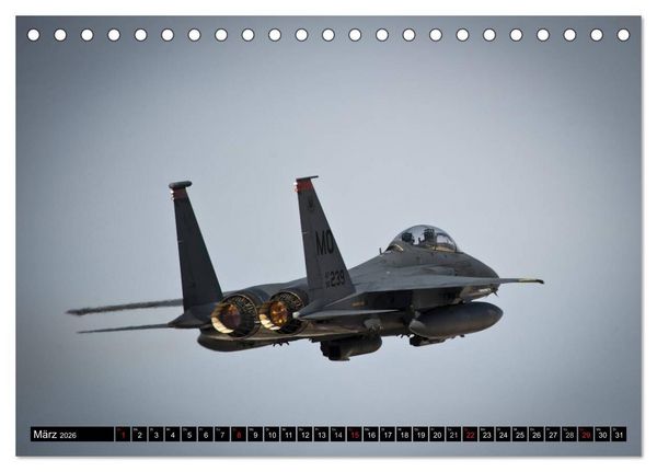Produktbild: Kriegstechnik. Kampfjet-Impressionen (Tischkalender 2026 DIN A5 quer), CALVENDO Monatskalender
