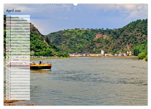 Produktbild: Von Lahnstein bis R&uuml;desheim - Am wundersch&ouml;nen Mittelrhein (Wandkalender 2026 DIN A2 quer), CALVENDO Monatskalender
