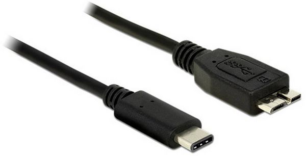 Produktbild: Delock USB-Kabel USB 3.2 Gen1 USB-C&reg; Stecker, USB-Micro-B 3.0 Stecker 1.00 m Schwarz 83677