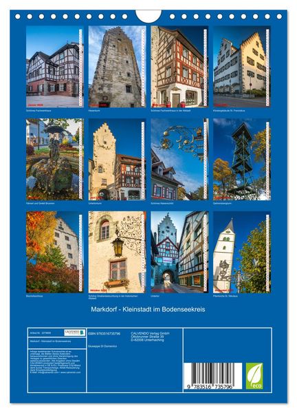Produktbild: Markdorf - Kleinstadt im Bodenseekreis (Wandkalender 2026 DIN A4 hoch), CALVENDO Monatskalender