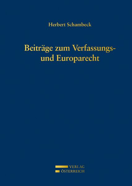 Produktbild: Beitr&auml;ge zum Verfassungs- und Europarecht