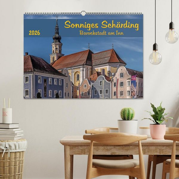 Produktbild: Sonniges Sch&auml;rding, Barockstadt am Inn (Wandkalender 2026 DIN A2 quer), CALVENDO Monatskalender