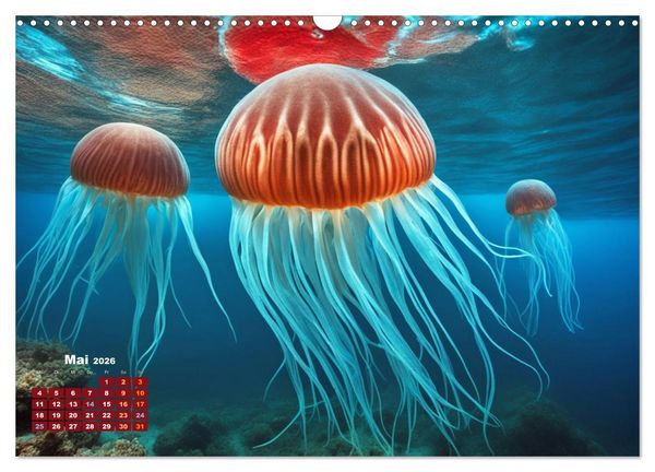 Produktbild: Tief unten im Meer Unterwasser Fantasy (Wandkalender 2026 DIN A3 quer), CALVENDO Monatskalender