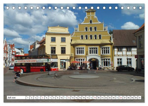 Produktbild: Stadt Wismar 2026 (Tischkalender 2026 DIN A5 quer), CALVENDO Monatskalender
