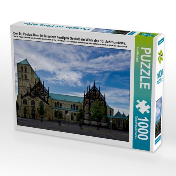 Produktbild: CALVENDO Puzzle Der St. Paulus-Dom ist in seiner heutigen Gestalt ein Werk des 13. Jahrhunderts. | 1000 Teile Lege-Gr&ouml;&szlig;e 64x48cm Foto-Puzzle f&uuml;r gl&uuml;ckliche Stunden