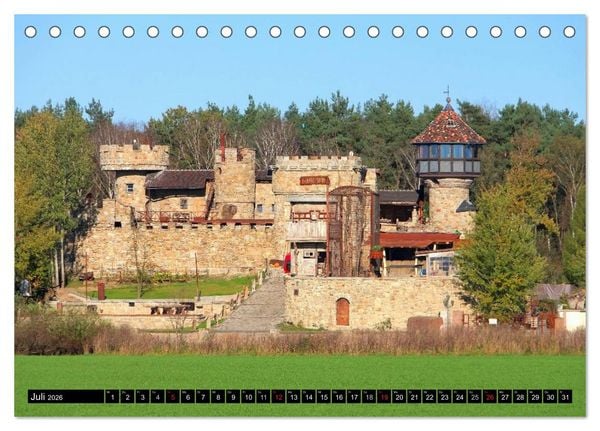 Produktbild: Schl&ouml;sser und Burgen in Sachsen (Tischkalender 2026 DIN A5 quer), CALVENDO Monatskalender