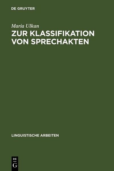 Produktbild: Zur Klassifikation von Sprechakten