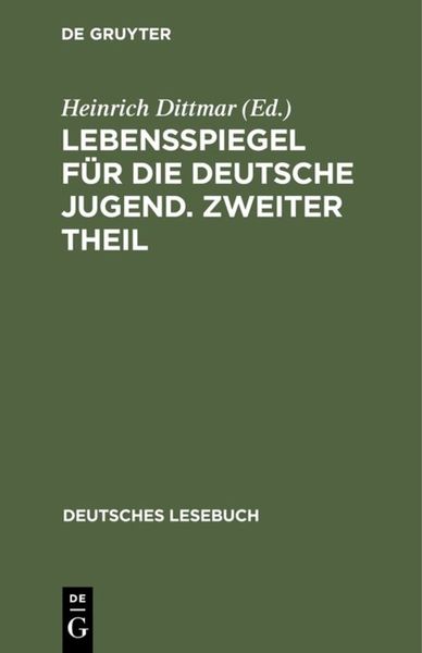Produktbild: Lebensspiegel f&uuml;r die deutsche Jugend. Zweiter Theil