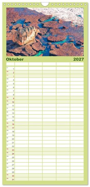 Produktbild: Familienplaner 2027 - Bali - Insel der G&ouml;tter mit 5 Spalten (Wandkalender, 21 x 45 cm) CALVENDO