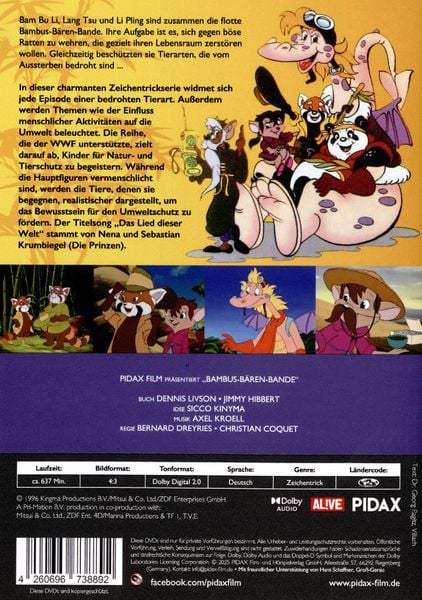 Produktbild: Bambus-Bären-Bande, Vol. 1 / 26 Folgen der beliebten Zeichentrickserie (Pidax Animation) [2 DVDs]