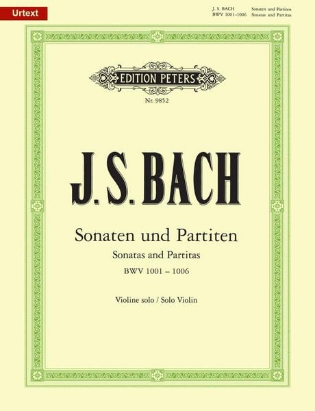 Produktbild: Sonaten und Partiten f&uuml;r Violine solo BWV 1001-1006 / URTEXT