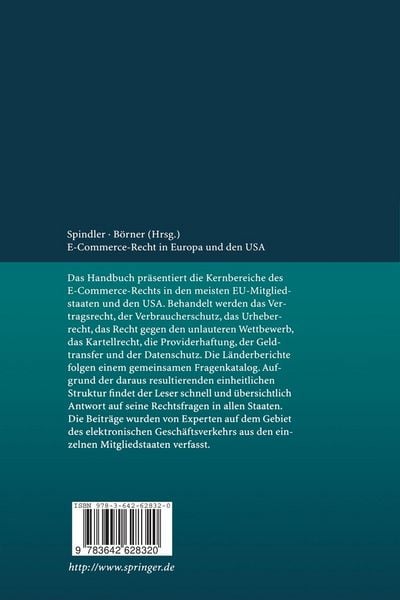 Produktbild: E-Commerce-Recht in Europa und den USA