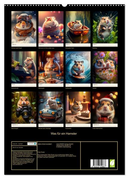 Produktbild: Was f&uuml;r ein Hamster (hochwertiger Premium Wandkalender 2026 DIN A2 hoch), Kunstdruck in Hochglanz
