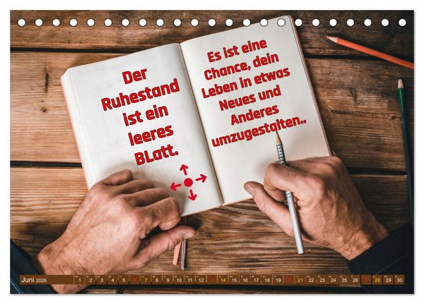 Produktbild: Auf zu neuen Ufern - Ruhestand (Tischkalender 2026 DIN A5 quer), CALVENDO Monatskalender