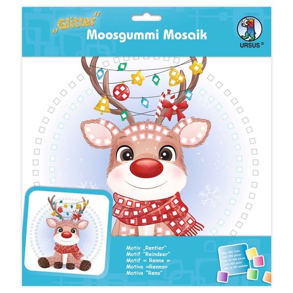 Produktbild: URSUS Moosgummi-Mosaik "Glitter - Rentier"