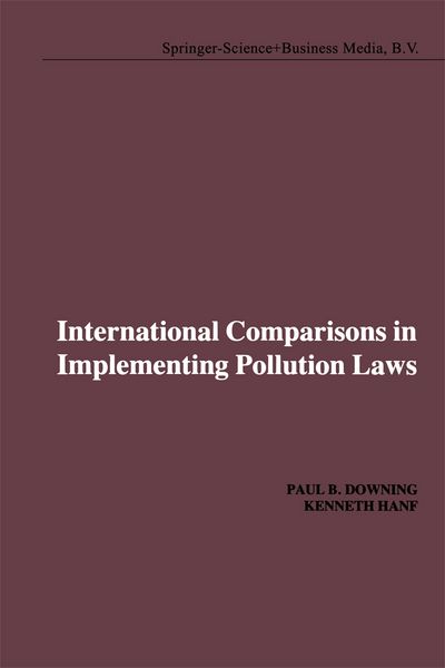 Produktbild: International Comparisons in Implementing Pollution Laws