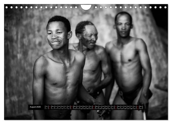 Produktbild: Menschen Afrikas schwarzwei&szlig; (Wandkalender 2026 DIN A4 quer), CALVENDO Monatskalender