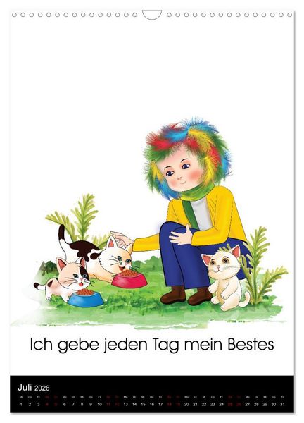 Produktbild: Ich bin einzigartig - Achtsame Affirmationen f&uuml;r besondere Kinder (Wandkalender 2026 DIN A3 hoch), CALVENDO Monatskalender