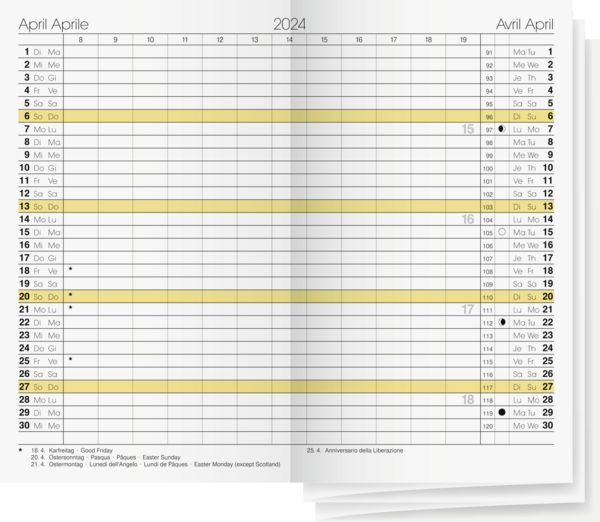 Produktbild: PlankalenderGILETErsatzkal 1M/2S