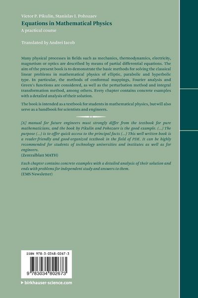 Produktbild: Equations in Mathematical Physics