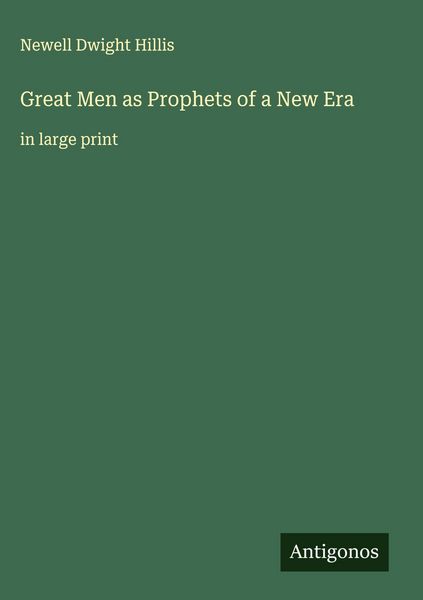 Produktbild: Great Men as Prophets of a New Era