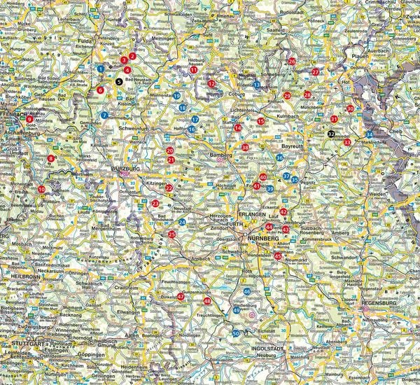 Produktbild: ROTHER Wanderbuch Fr&auml;nkische Wanderberge - Die sch&ouml;nsten Touren