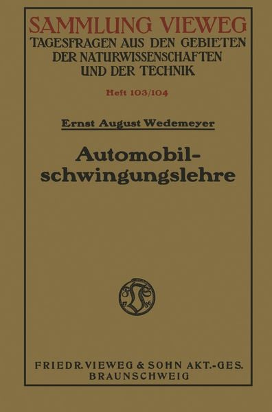 Produktbild: Automobilschwingungslehre