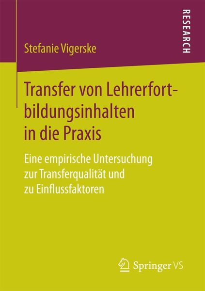 Produktbild: Transfer von Lehrerfortbildungsinhalten in die Praxis
