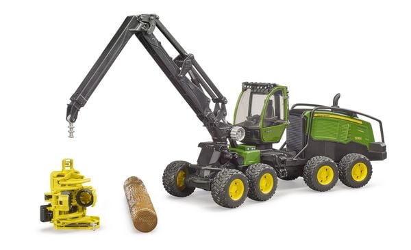 Produktbild: bruder 02135 John Deere 1270G Harvester mit Baumstamm