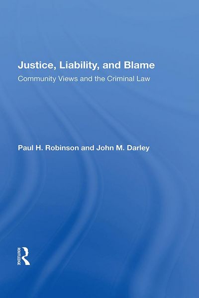 Produktbild: Justice, Liability, And Blame