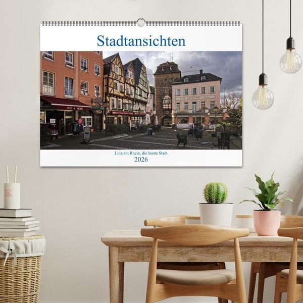 Produktbild: Stadtansichten, Linz am Rhein die bunte Stadt (Wandkalender 2026 DIN A2 quer), CALVENDO Monatskalender