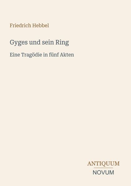 Produktbild: Gyges und sein Ring