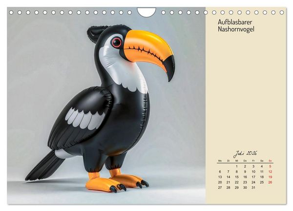 Produktbild: Vogelwelt, lustig, bunt und verspielt (Wandkalender 2026 DIN A4 quer), CALVENDO Monatskalender