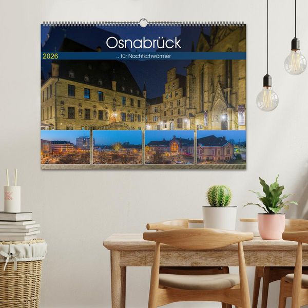 Produktbild: Osnabr&uuml;ck f&uuml;r Nachtschw&auml;rmer (Wandkalender 2026 DIN A2 quer), CALVENDO Monatskalender