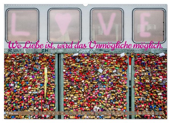Produktbild: Liebesschl&ouml;sser, Ich liebe Dich (Wandkalender 2026 DIN A2 quer), CALVENDO Monatskalender