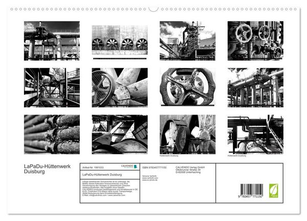 Produktbild: LaPaDu-H&uuml;ttenwerk Duisburg (hochwertiger Premium Wandkalender 2026 DIN A2 quer), Kunstdruck in Hochglanz