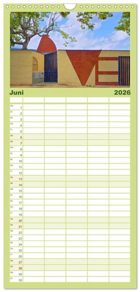 Produktbild: Familienplaner 2026 - Besal&uacute; und Banyolas mit 5 Spalten (Wandkalender, 21 x 45 cm) CALVENDO