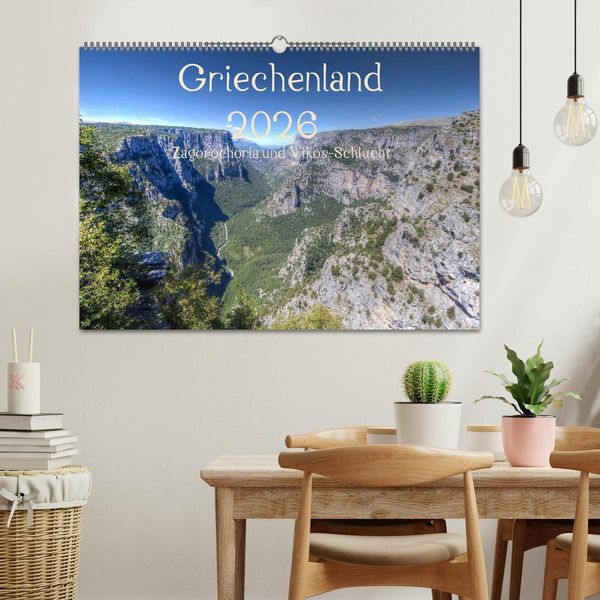 Produktbild: Griechenland 2026 - Zagorochoria und Vikos-Schlucht (Wandkalender 2026 DIN A2 quer), CALVENDO Monatskalender