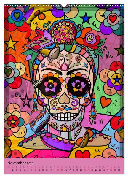 Produktbild: Nico Bielows Dia los Muertos (Wandkalender 2026 DIN A2 hoch), CALVENDO Monatskalender