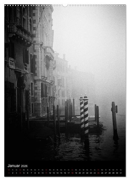 Produktbild: Venice Noir - Das etwas andere Venedig (hochwertiger Premium Wandkalender 2026 DIN A2 hoch), Kunstdruck in Hochglanz